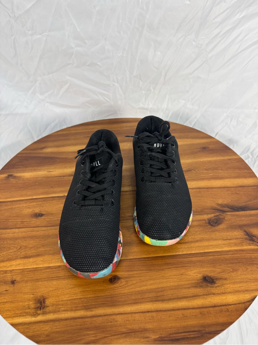 NOBULL Black Athletic Trainer with Colorful Speckled Sole - Picture 6 of 12
